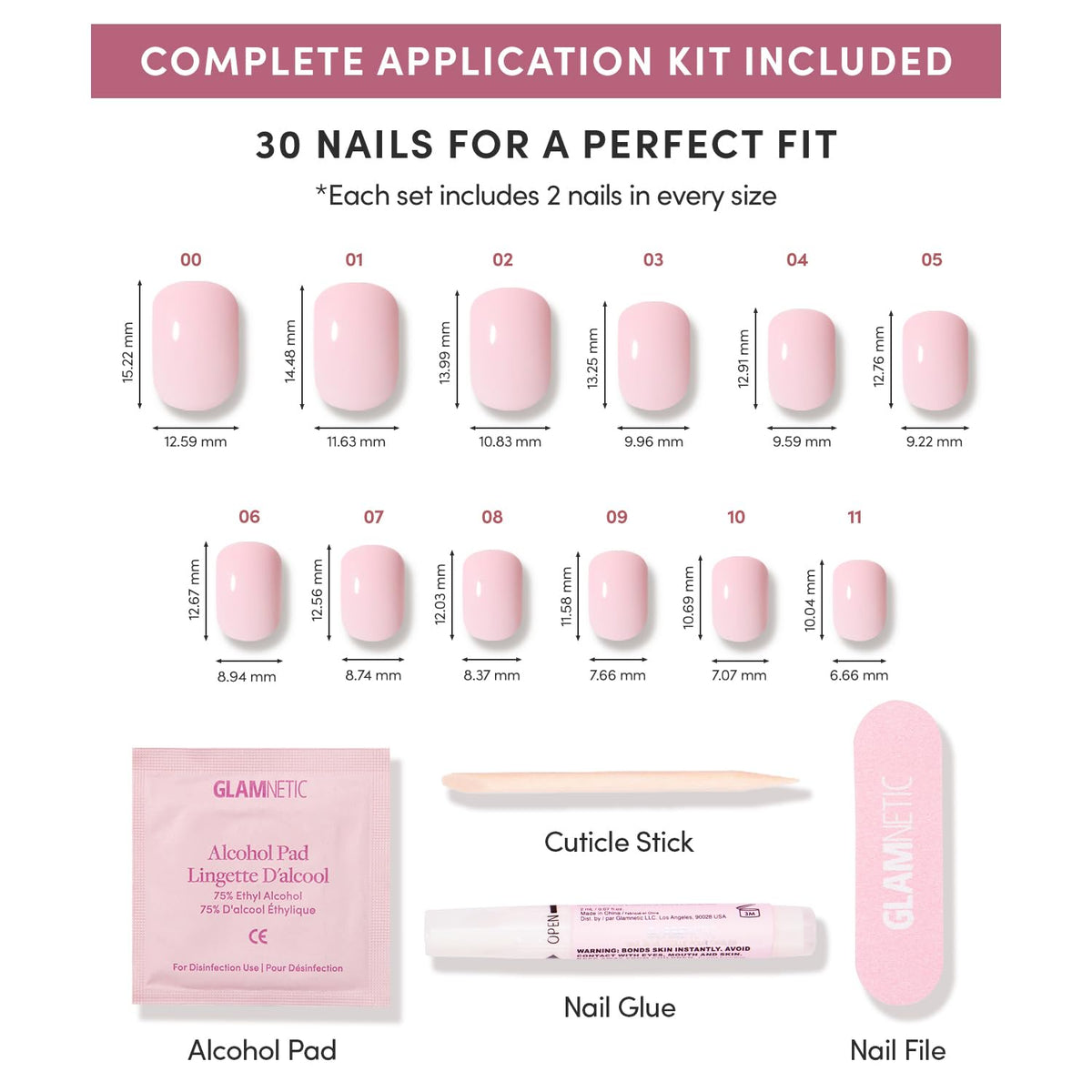 Glamnetic Press On Nails application tools included