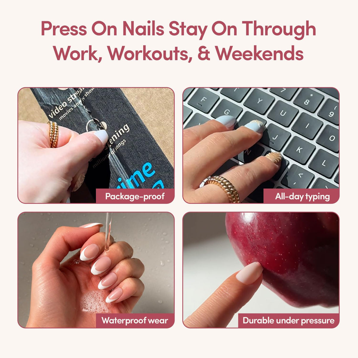 Glamnetic Press On Nails application with nail glue