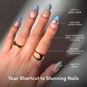Glamnetic Press On Nails displayed on a hand for a lifestyle shot