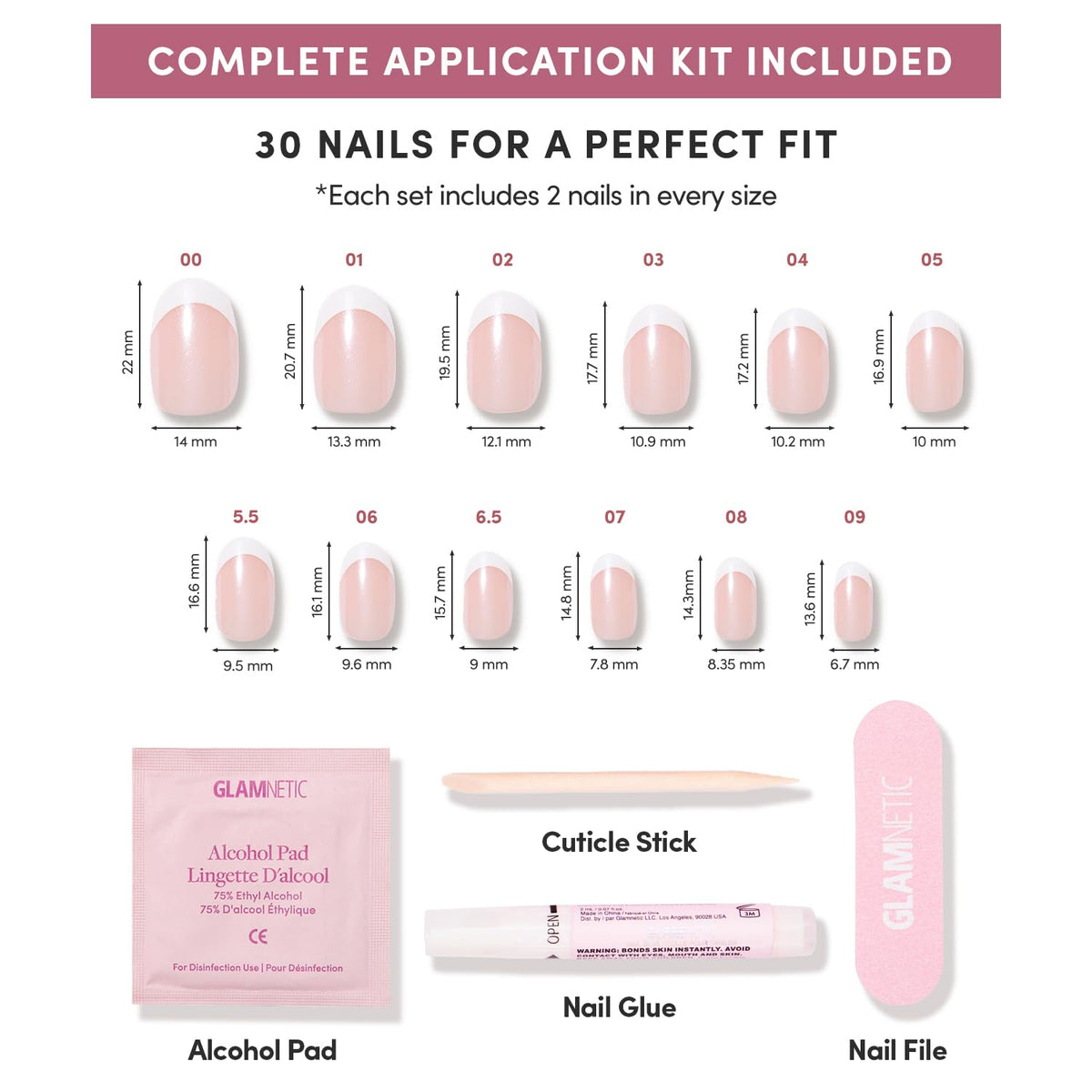 Glamnetic Press On Nails glossy finish close-up