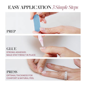 Glamnetic Press On Nails glossy finish on hand