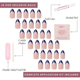 Glamnetic Press On Nails in different sizes laid out