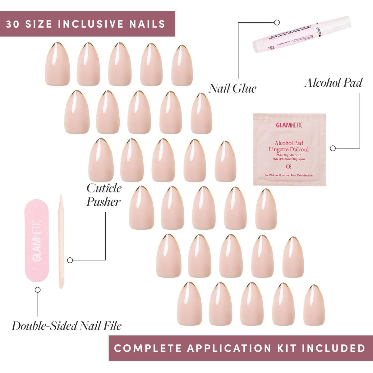 Glamnetic Press On Nails in use on a model's hands