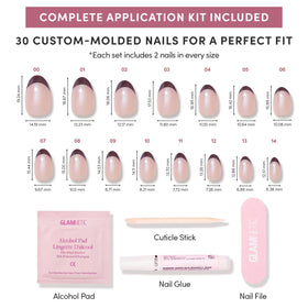 Glamnetic Press On Nails in use on hands