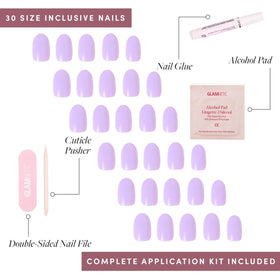 Glamnetic Press On Nails in use on hands