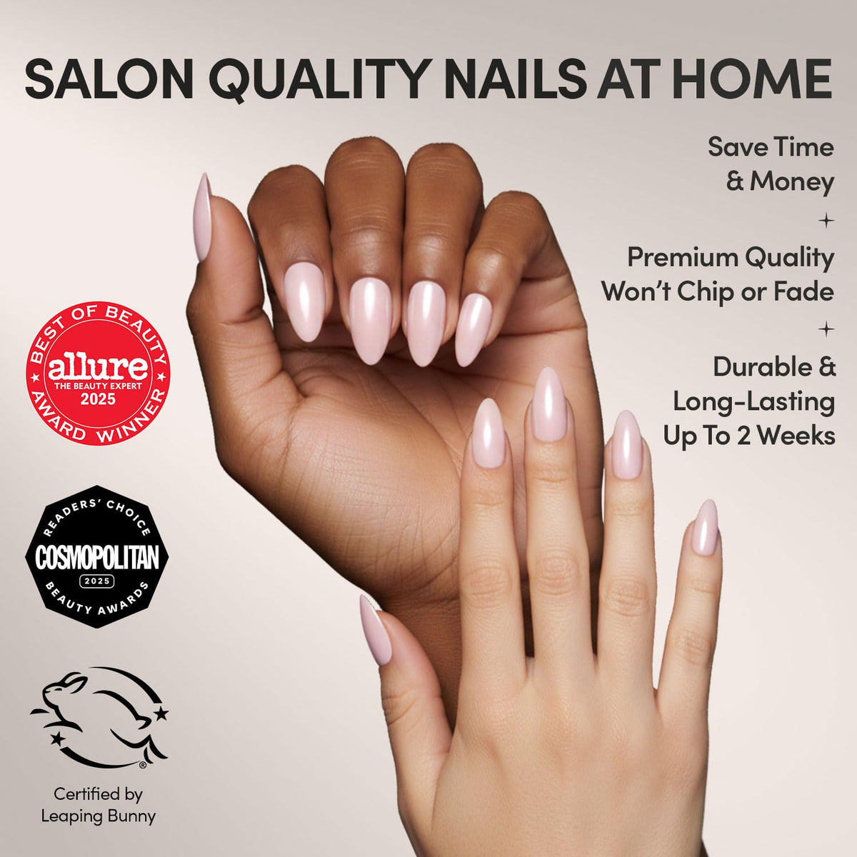 Glamnetic Press On Nails kit contents including glue and file