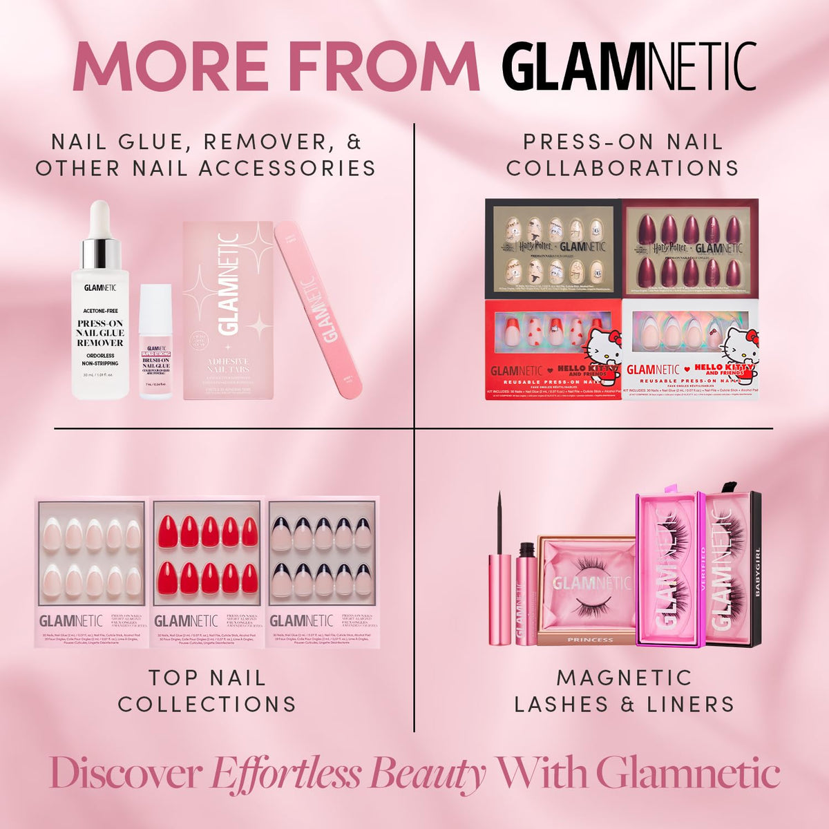Glamnetic Press On Nails kit showing various sizes