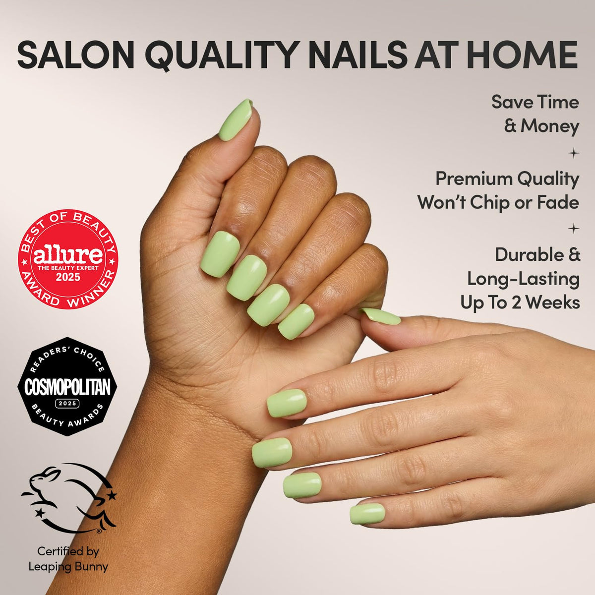 Glamnetic Press On Nails Light Sage kit packaging