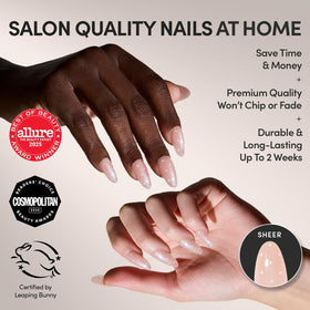 Glamnetic Press On Nails Medium Oval assorted sizes display