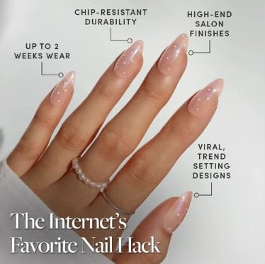 Glamnetic Press On Nails Medium Oval with storage box