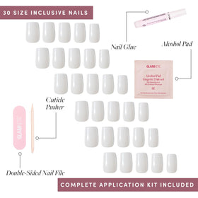 Glamnetic Press On Nails medium square shape comparison