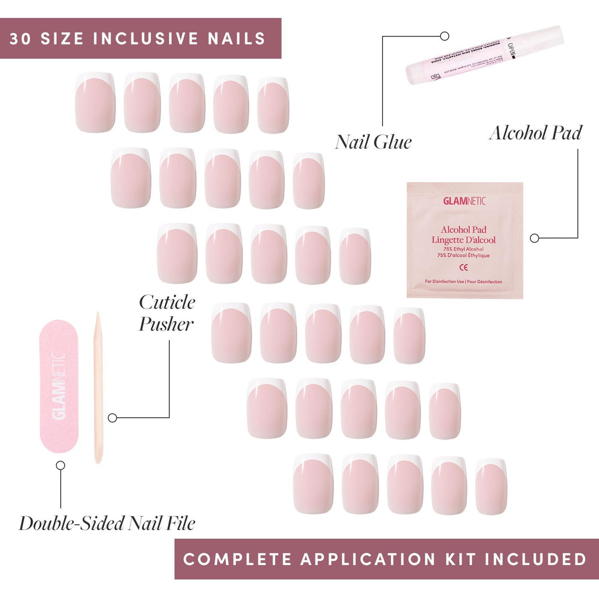 Glamnetic Press On Nails medium square shape in lifestyle setting