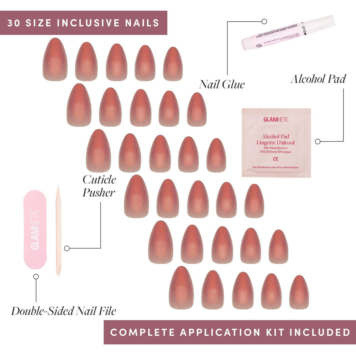 Glamnetic Press On Nails packaging and accessories