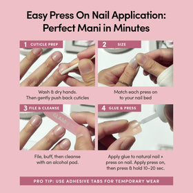 Glamnetic Press On Nails Short Almond application process