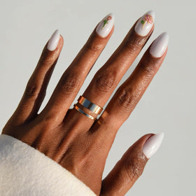 Glamnetic Press On Nails Short Almond Floral Glow kit front view