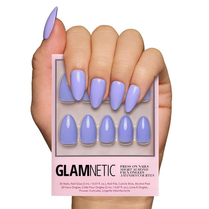 Glamnetic Press On Nails Short Almond full kit packaging