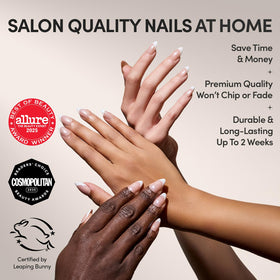 Glamnetic Press On Nails Short Almond full kit packaging