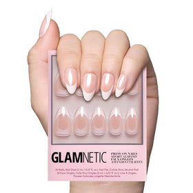 Glamnetic Press On Nails Short Almond Glazed Finish front view
