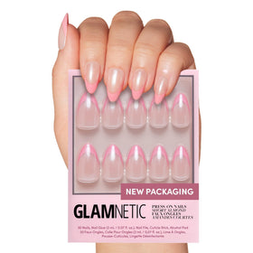 Glamnetic Press On Nails Short Almond Glazed Full Kit front view