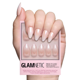Glamnetic Press On Nails Short Almond Glazed Kit front view