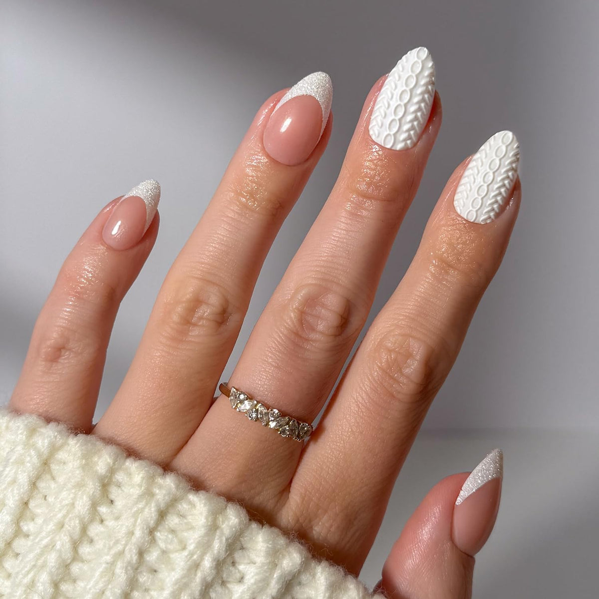 Glamnetic Press On Nails Short Almond Glossy Full Kit front view