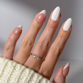Glamnetic Press On Nails Short Almond Glossy Full Kit front view