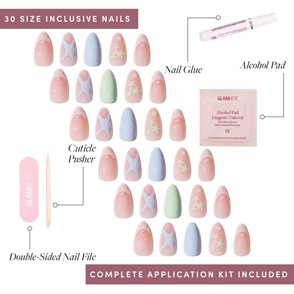 Glamnetic Press On Nails Short Almond glossy in lifestyle setting