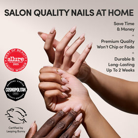 Glamnetic Press On Nails Short Almond Glossy individual nail close-up