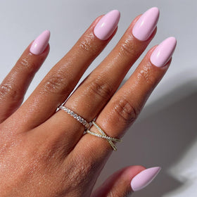 Glamnetic Press On Nails Short Almond glossy kit front view