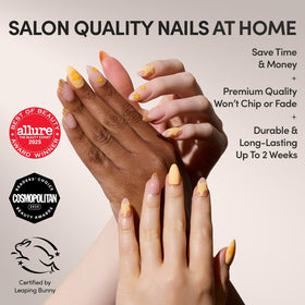 Glamnetic Press On Nails Short Almond Glossy nails in various designs