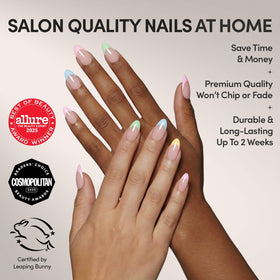 Glamnetic Press On Nails Short Almond glossy packaging