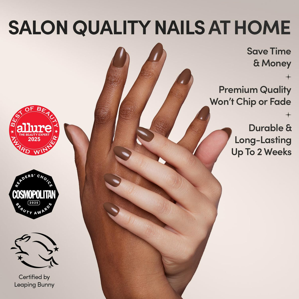 Glamnetic Press On Nails Short Almond Glossy packaging