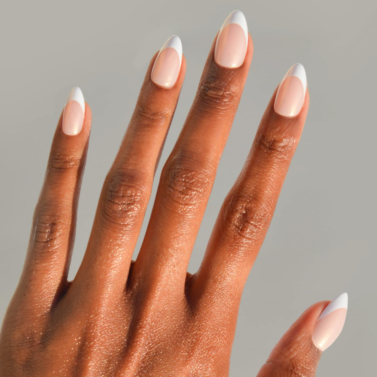 Glamnetic Press On Nails Short Almond Gold Glazed full kit front view