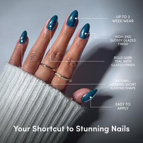 Glamnetic Press On Nails Short Almond in various sizes