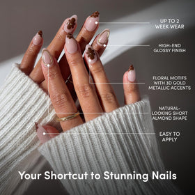 Glamnetic Press On Nails Short Almond included accessories