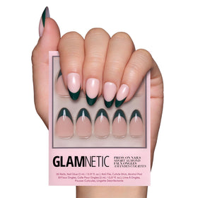 Glamnetic Press On Nails Short Almond Kit front view with 30 nails