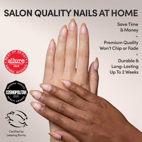 Glamnetic Press On Nails short almond shape with French tips
