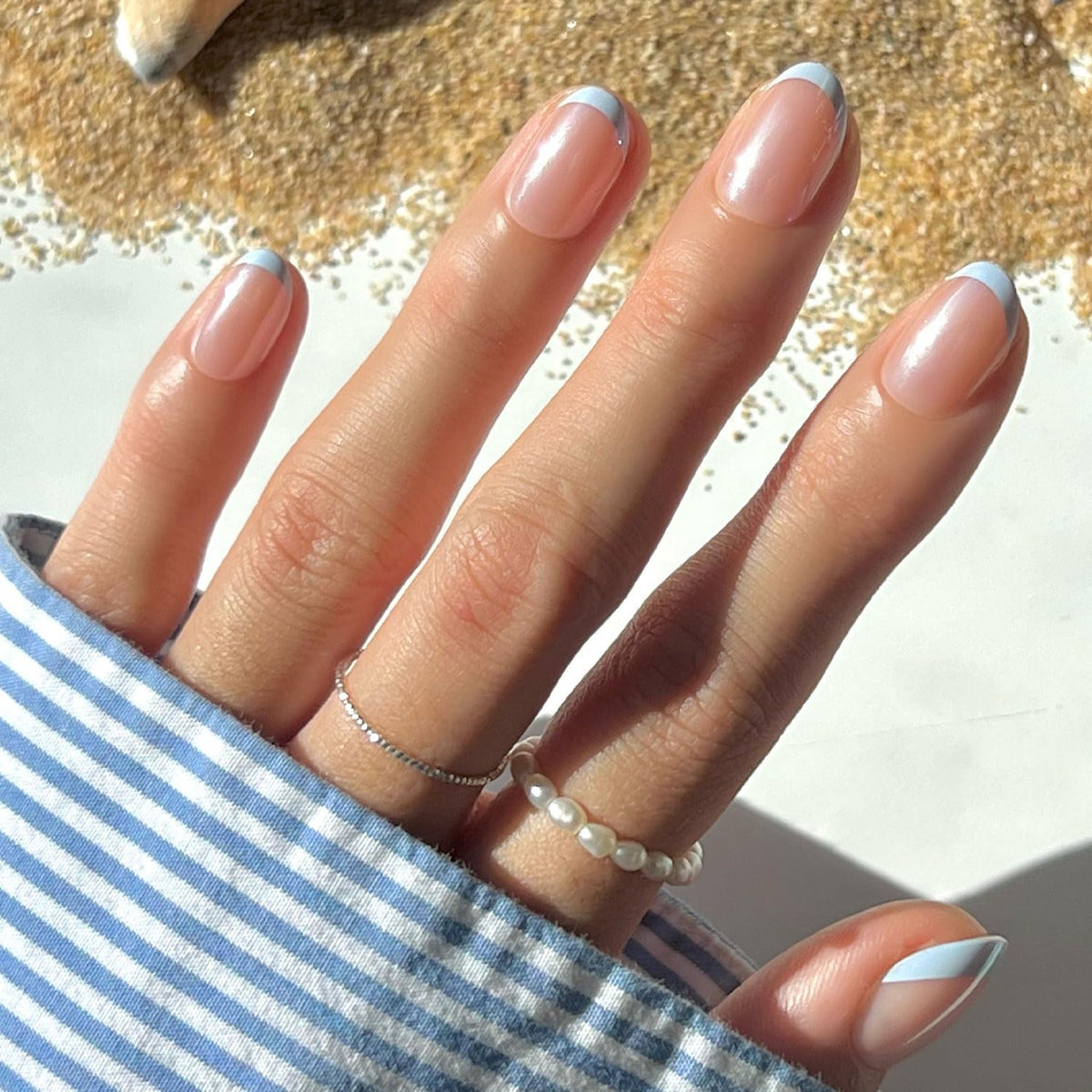 Glamnetic Press On Nails Short Oval Glazed 30 Pc Full Kit front view