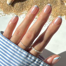 Glamnetic Press On Nails Short Oval Glazed 30 Pc Full Kit front view