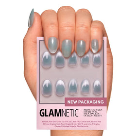 Glamnetic Press On Nails Short Oval Velvet Finish Kit front view
