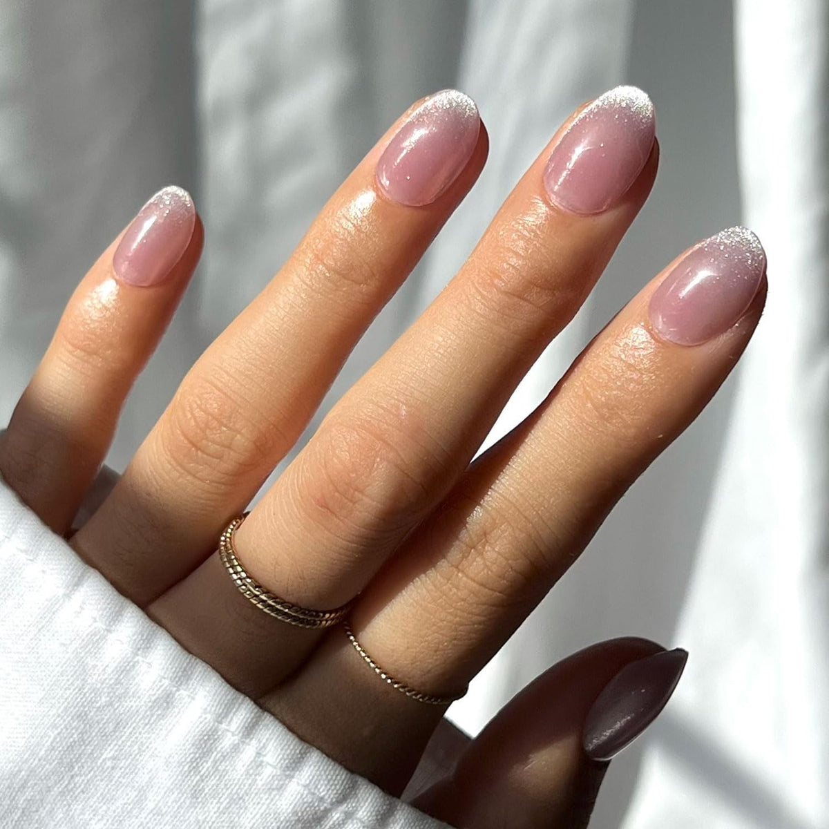 Glamnetic Press On Nails Short Oval Velvet full kit front view