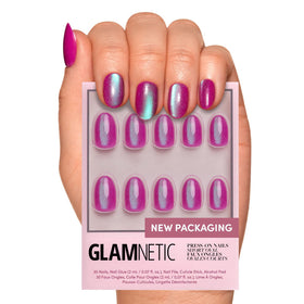 Glamnetic Press On Nails Short Oval Velvet kit front view