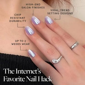 Glamnetic Press On Nails short oval velvet nails with nail glue and accessories