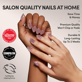 Glamnetic Press On Nails Short Oval Velvet packaging