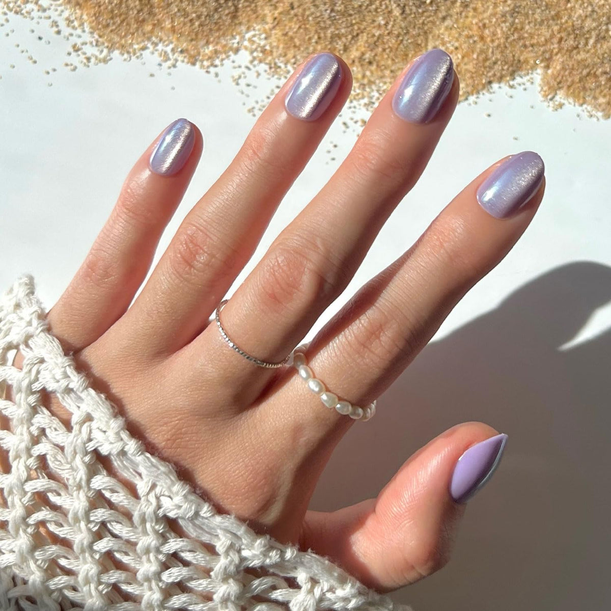 Glamnetic Press On Nails short oval velvet set front view