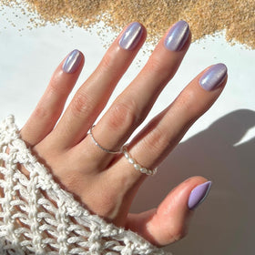 Glamnetic Press On Nails short oval velvet set front view