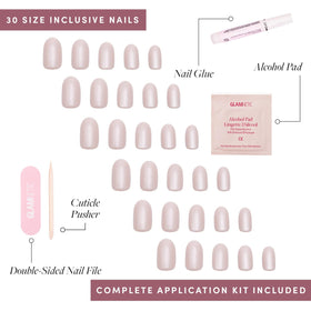 Glamnetic Press On Nails Short Round Glossy lifestyle scene
