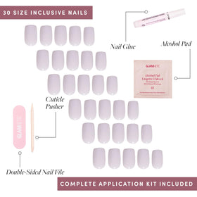 Glamnetic Press On Nails Short Squoval Glossy lifestyle scene