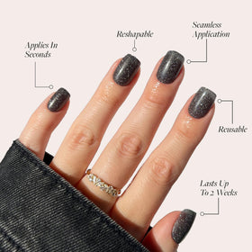 Glamnetic Press On Nails Short Squoval Glossy storage box with accessories