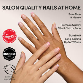 Glamnetic Press On Nails Short Squoval in assorted pastel colours